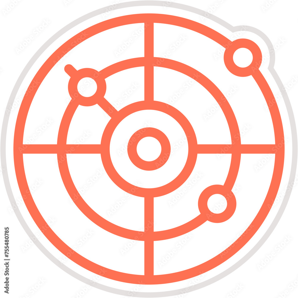 Radar Vector Icon Design Illustration Radar Vector Icon Design Illustration