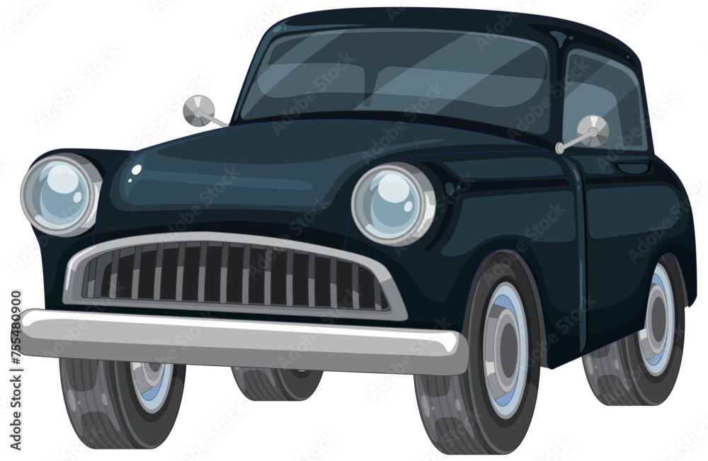 Vector graphic of a retro styled automobile
