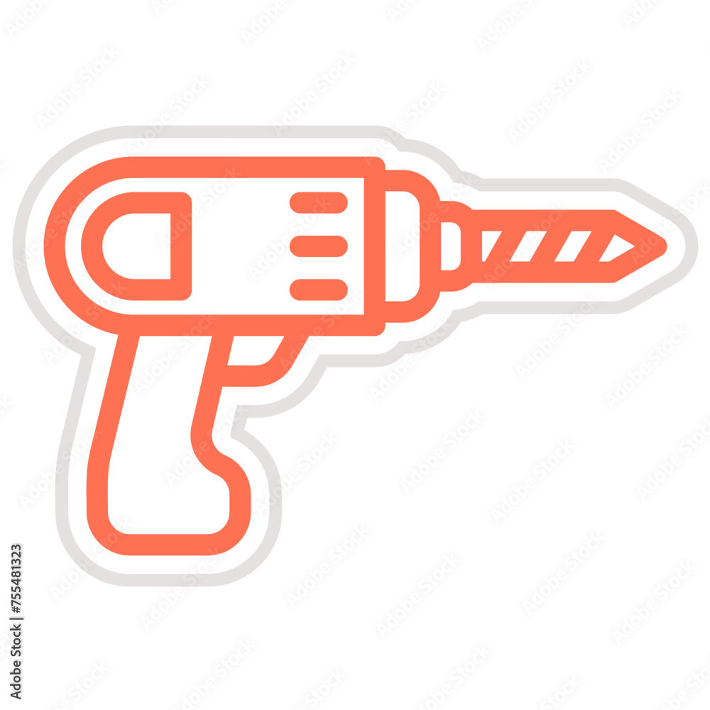 Drill Vector Icon Design Illustration Drill Vector Icon Design Illustration