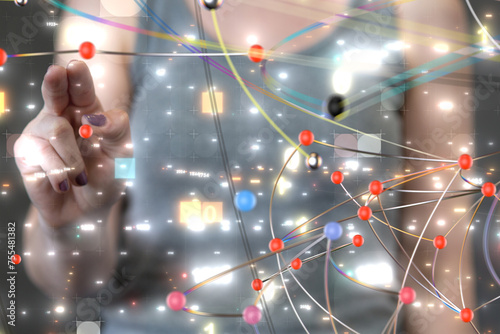 Neural network 3D illustrat...