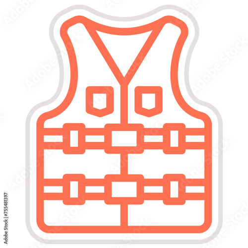 Life vest Vector Icon Design Illustration