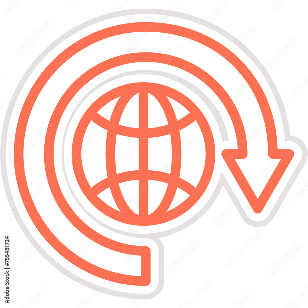 Around the world Vector Icon Design Illustration Around the world Vector Icon Design Illustration