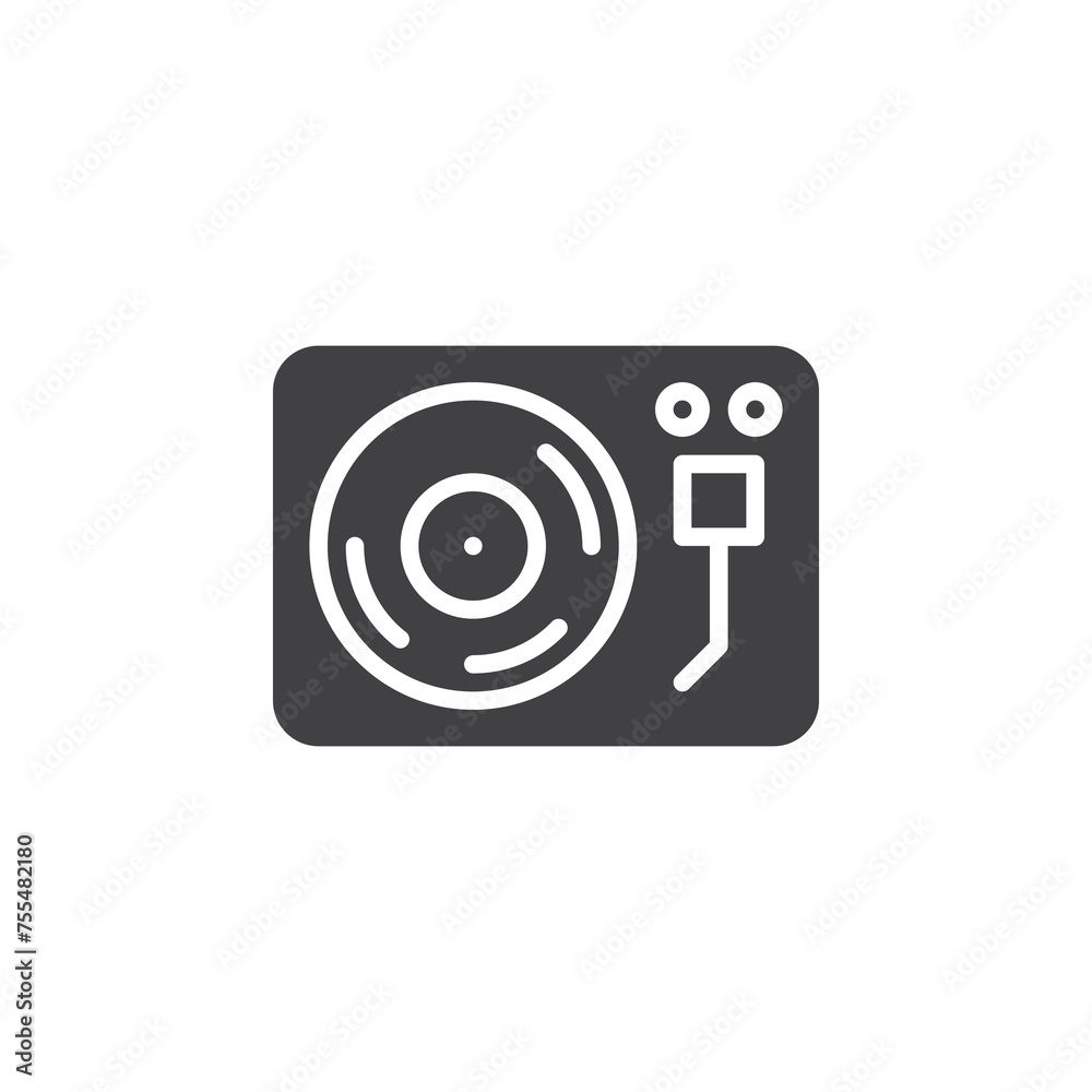 Dj turntable vector icon Dj turntable vector icon