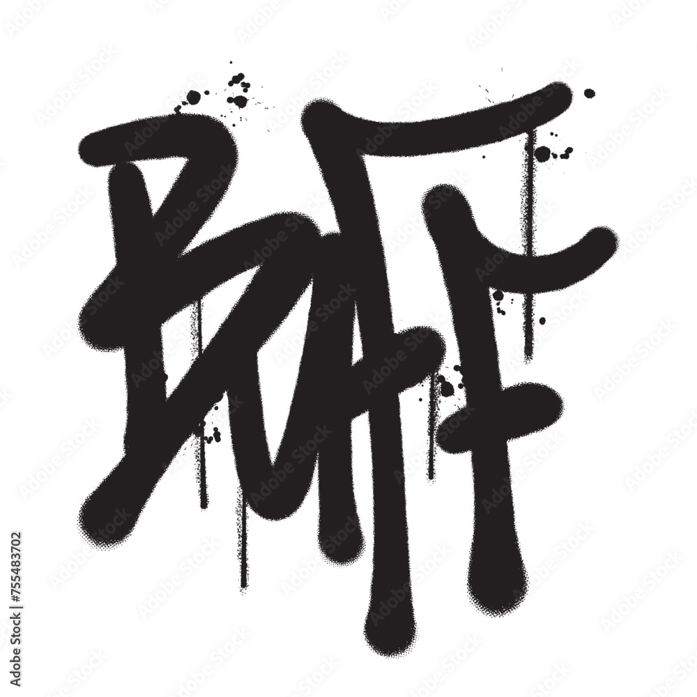 Vector graffiti spray paint word buff isolated vector illustration Vector graffiti spray paint word buff isolated vector illustration