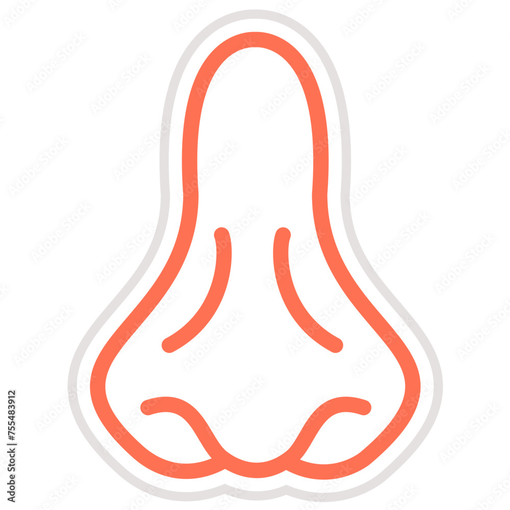 Obraz premium Nose Vector Icon Design Illustration