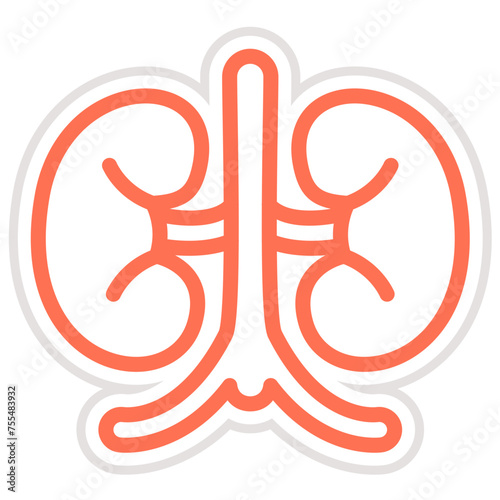Kidney Vector Icon Design Illustration