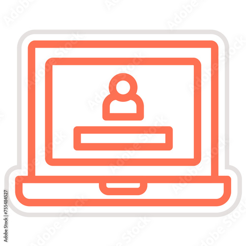 Computer login Vector Icon Design Illustration