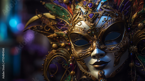 colorful easter mardi gras mask, celebration © © Raymond Orton