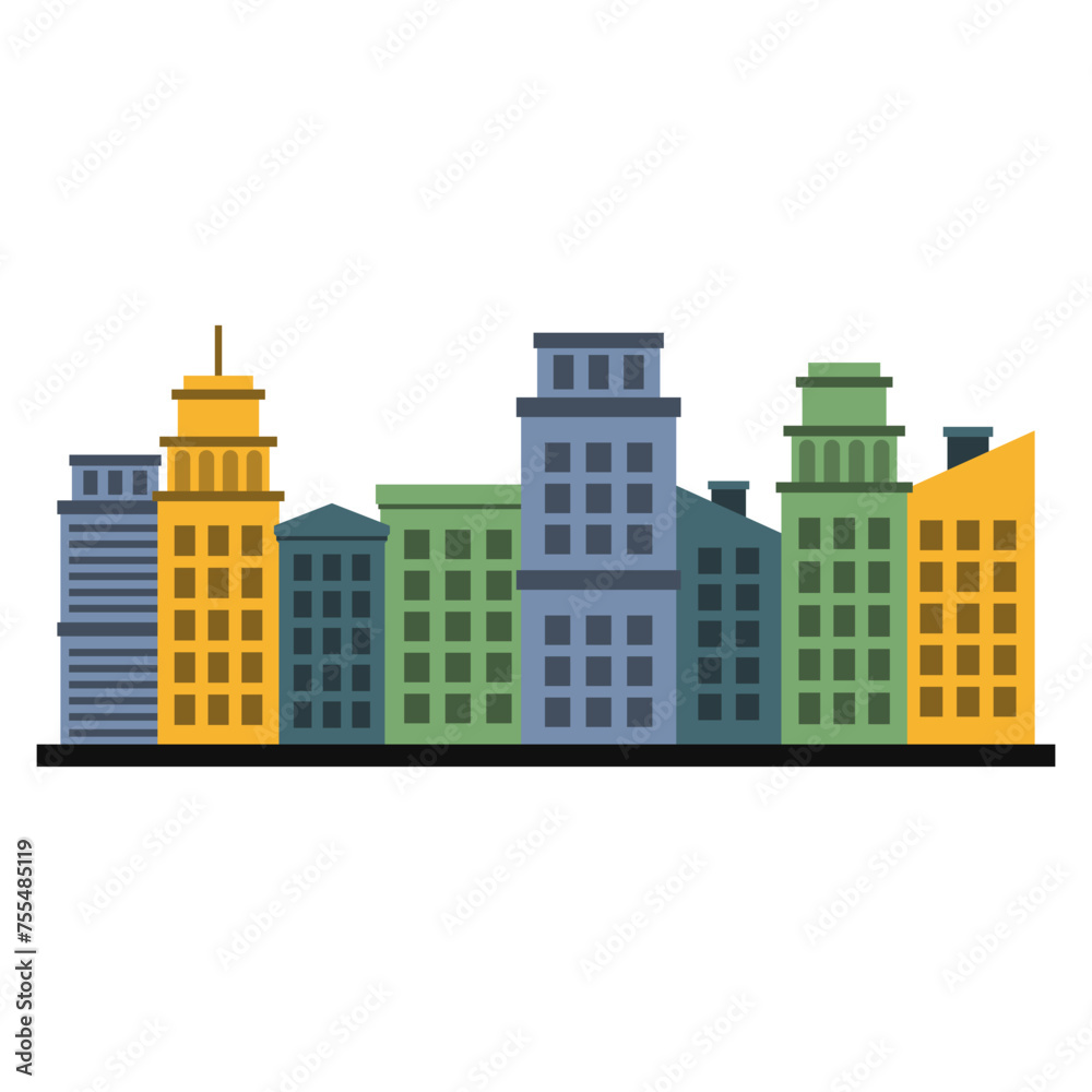 City Buildings Illustration