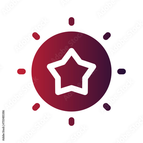 star flat gradient icon
