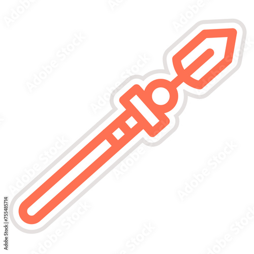 Lance Vector Icon Design Illustration