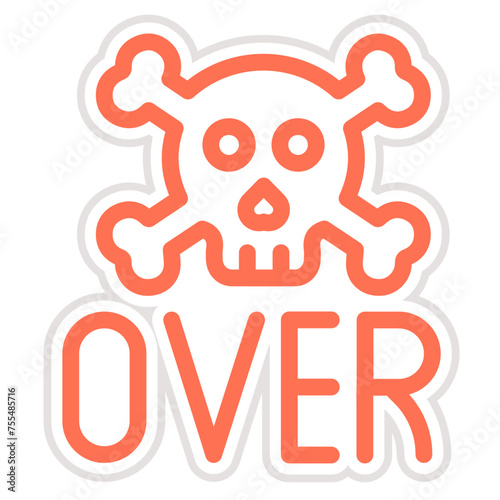 Game over Vector Icon Design Illustration