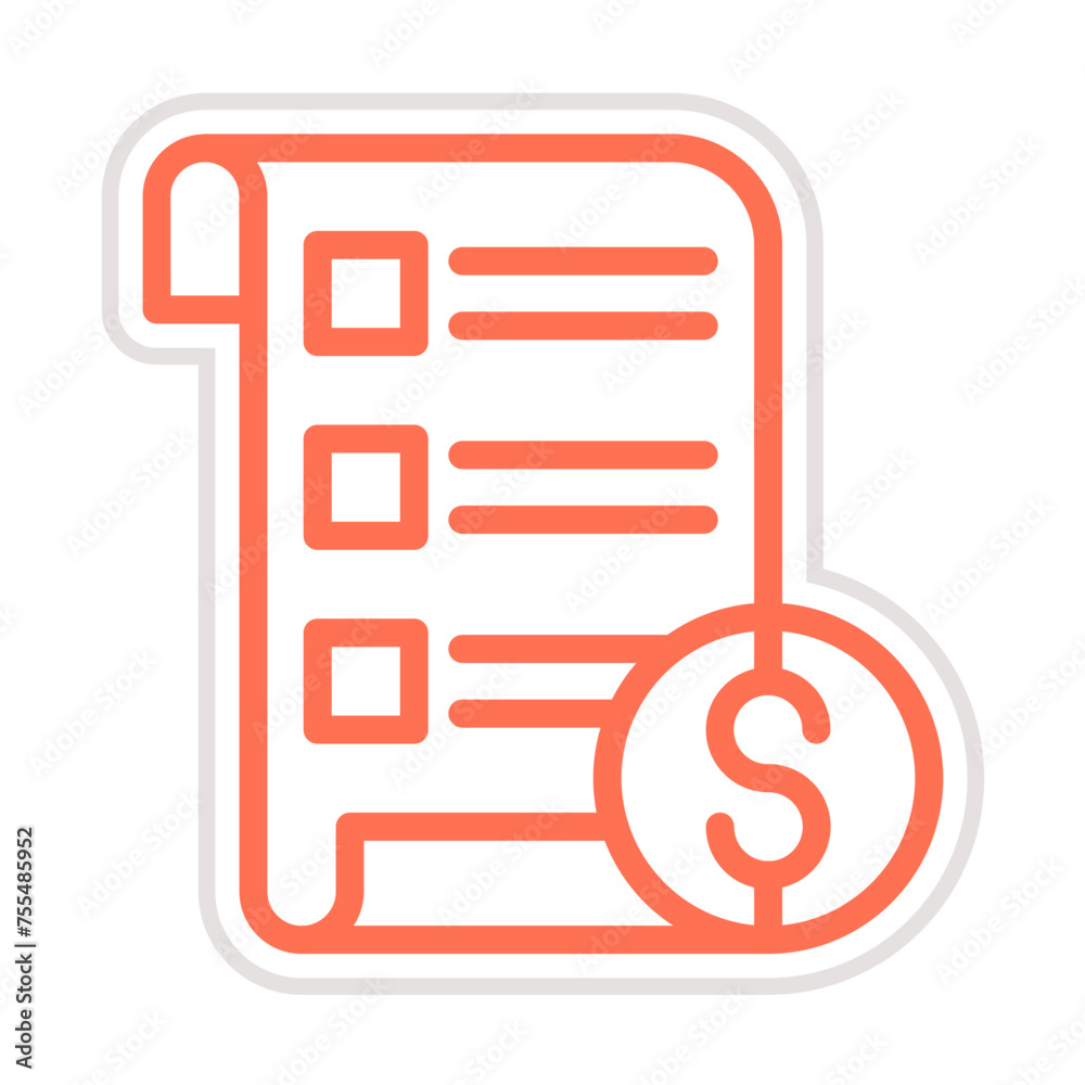 Price list Vector Icon Design Illustration Price list Vector Icon Design Illustration
