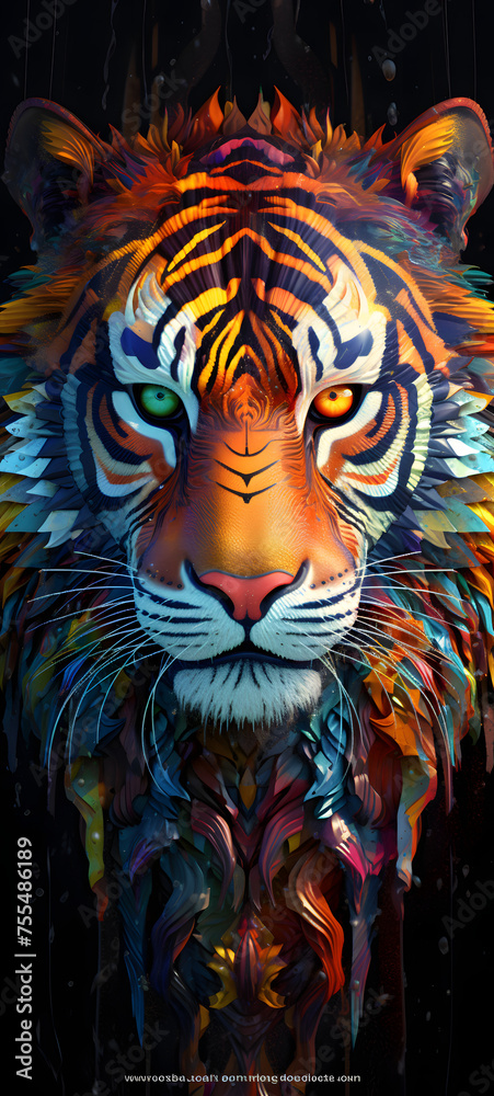 An animal with the body of a tiger and the head of an garuda, ai generative An animal with the body of a tiger and the head of an garuda, ai generative
