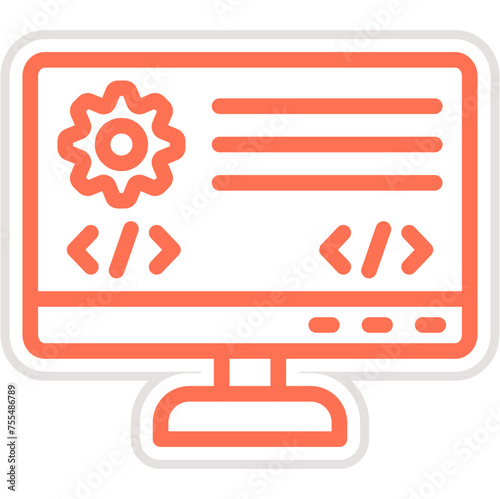 Backend Vector Icon Design Illustration