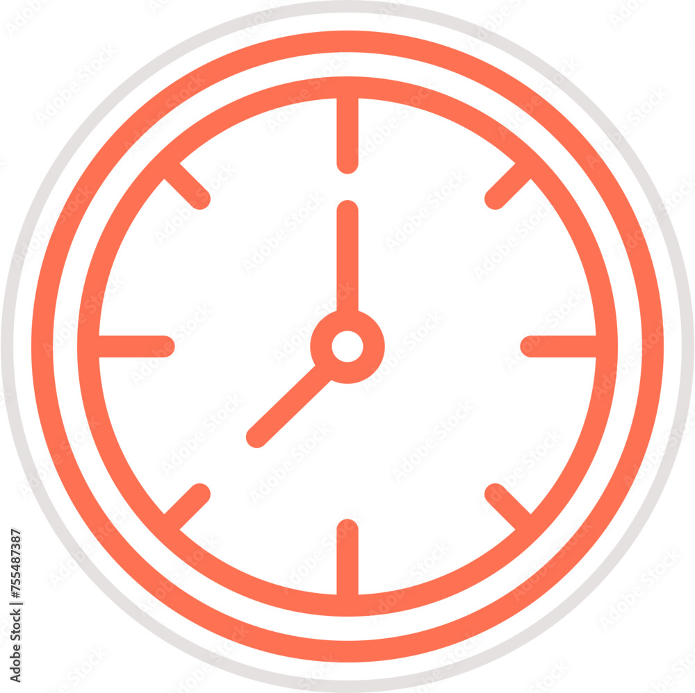 Wall Clock Vector Icon Design Illustration Wall Clock Vector Icon Design Illustration