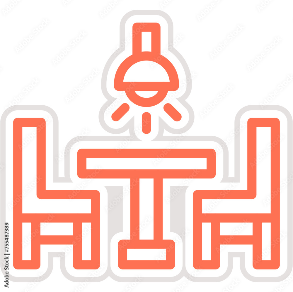 Dining Table Vector Icon Design Illustration Dining Table Vector Icon Design Illustration