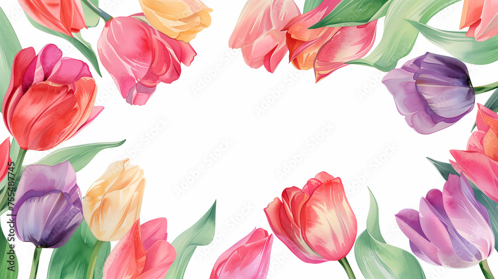 custom made wallpaper toronto digitalVibrant Tulip Bouquet