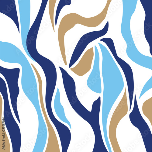 Seamless  abstract animal print pattern. Vector Illustration.