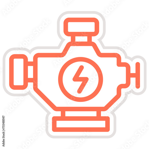 Engine Vector Icon Design Illustration