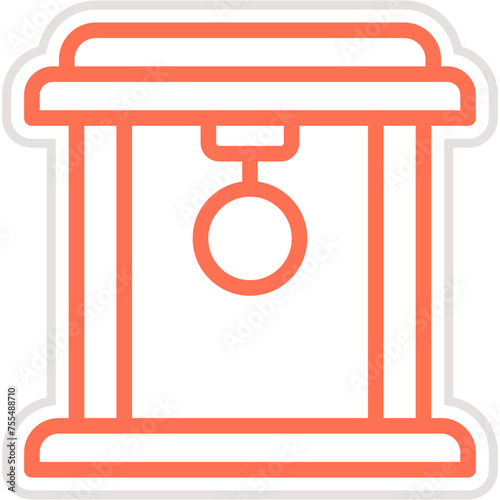 Torii Gate Vector Icon Design Illustration