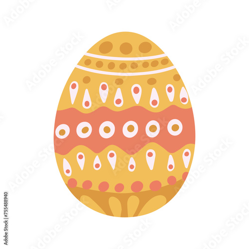 A vibrant vector illustration of an Easter egg, perfect for use in Easter projects and spring greeting cards