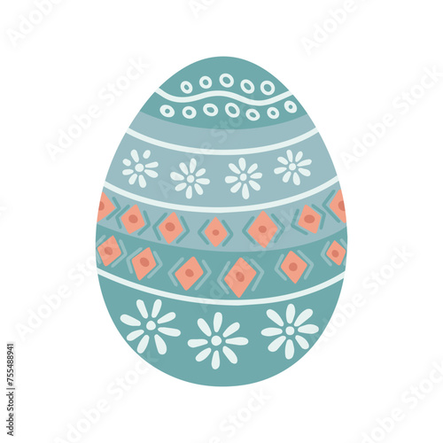 A vibrant vector illustration of an Easter egg, perfect for use in Easter projects and spring greeting cards