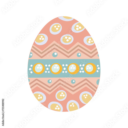 A vibrant vector illustration of an Easter egg, perfect for use in Easter projects and spring greeting cards
