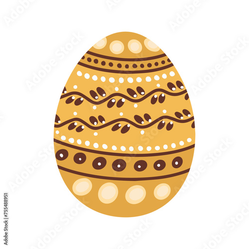 A vibrant vector illustration of an Easter egg, perfect for use in Easter projects and spring greeting cards
