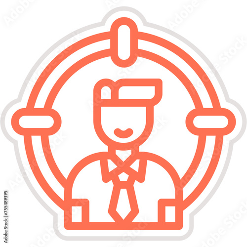 Head Hunting Vector Icon Design Illustration