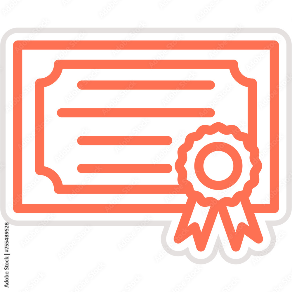 Certificate Vector Icon Design Illustration Certificate Vector Icon Design Illustration