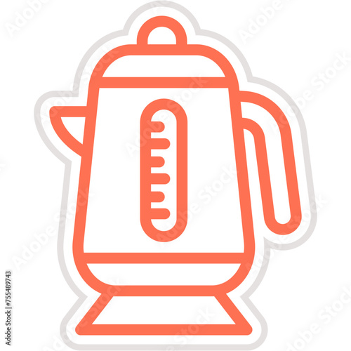 Electric Kettle Vector Icon Design Illustration