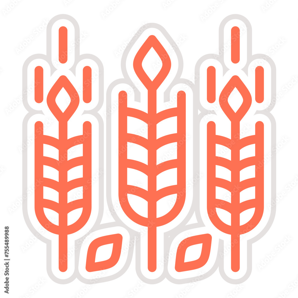 Obraz premium Wheat Vector Icon Design Illustration