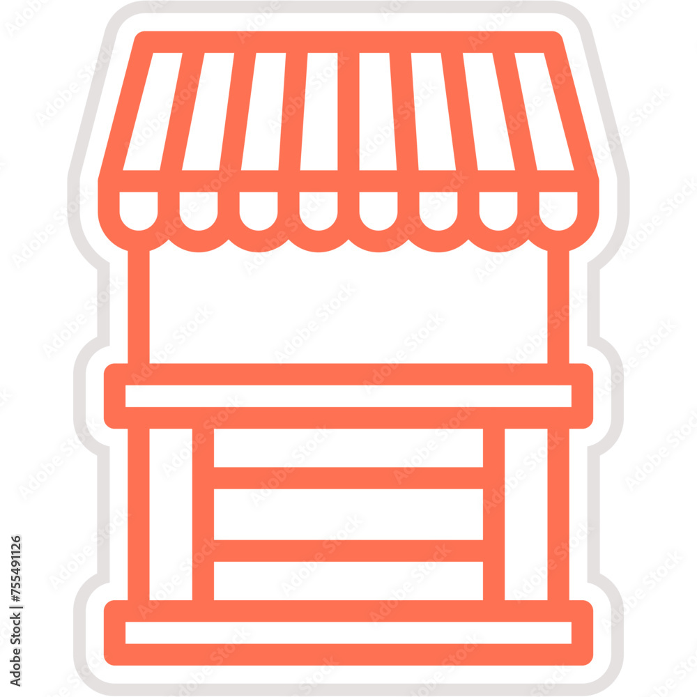 Fototapeta premium Stall Vector Icon Design Illustration