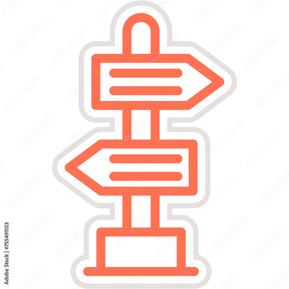 Road Sign Vector Icon Design Illustration Road Sign Vector Icon Design Illustration
