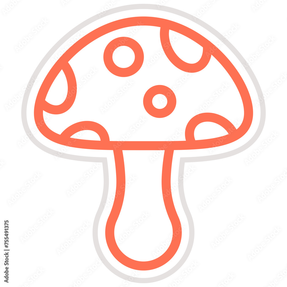 Obraz premium Mushroom Vector Icon Design Illustration