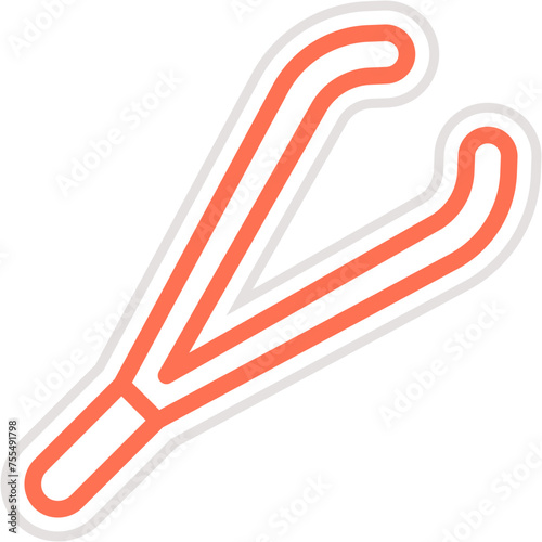 Tweezers Vector Icon Design Illustration
