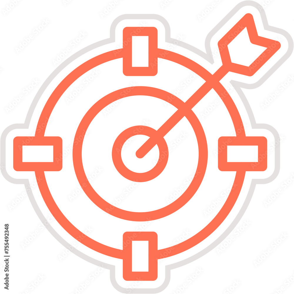 Dart Board Vector Icon Design Illustration Dart Board Vector Icon Design Illustration