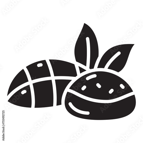 Sweet mochi glyph icon