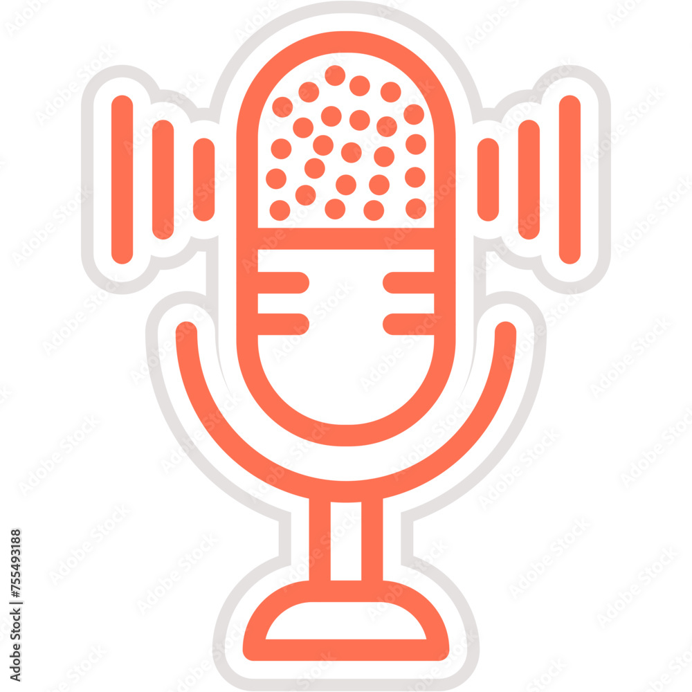Microphone Vector Icon Design Illustration