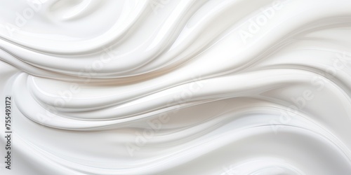 Milk or whip cream like slick glossy white abstract background. photo