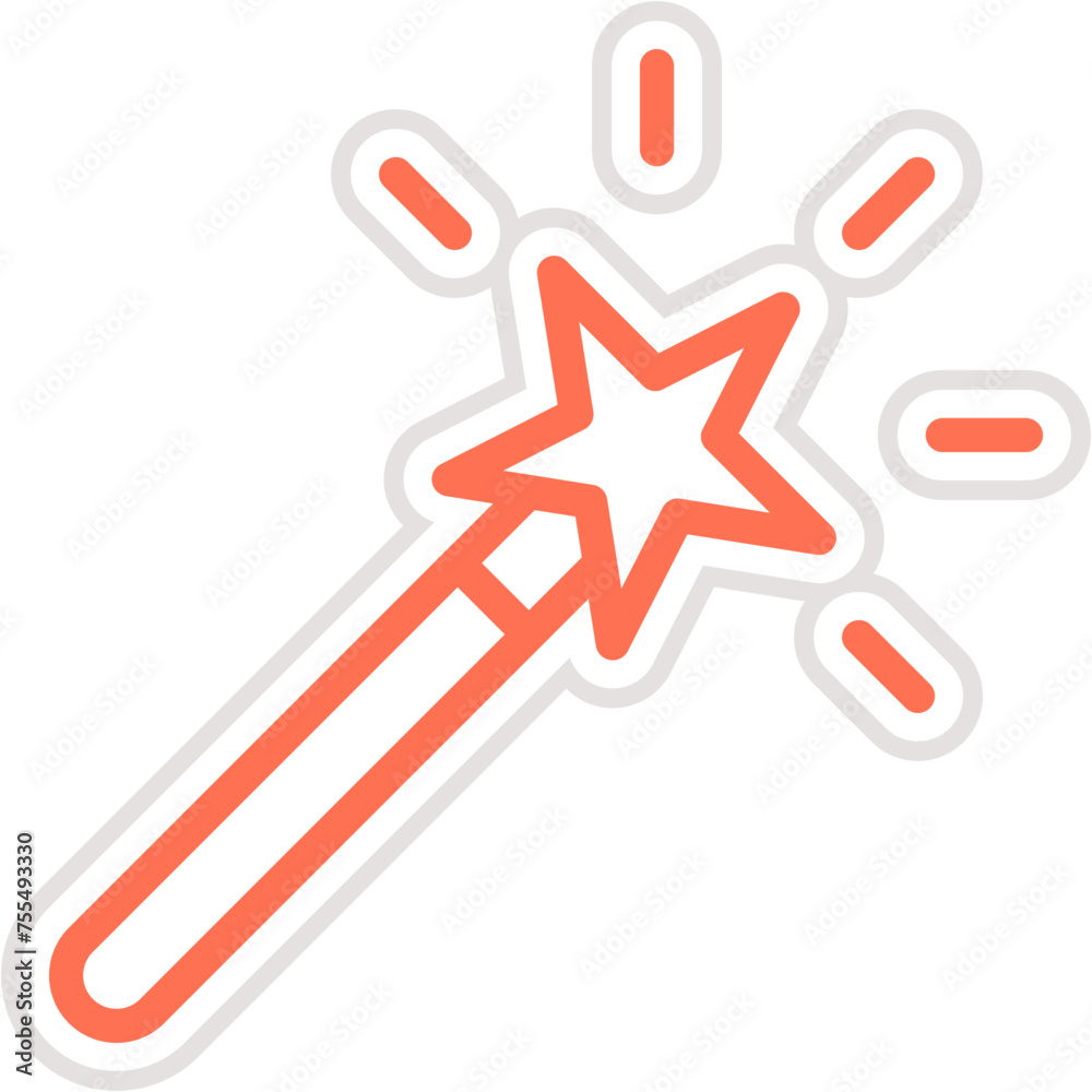 Magic Wand Vector Icon Design Illustration Magic Wand Vector Icon Design Illustration