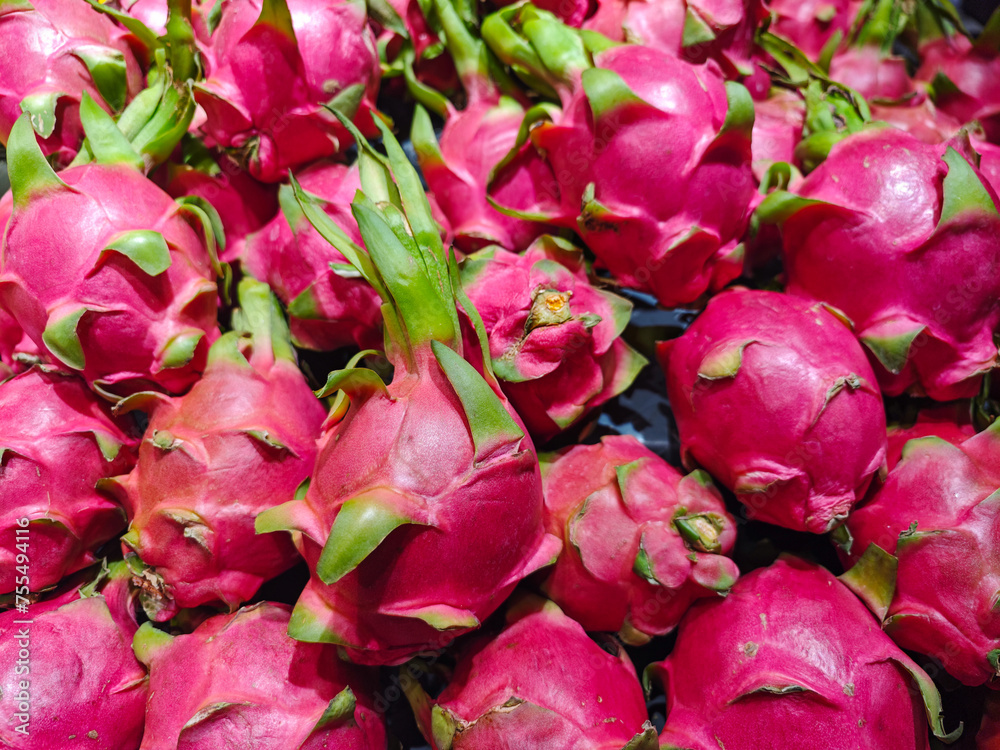 dragon fruit on a market dragon fruit on a market