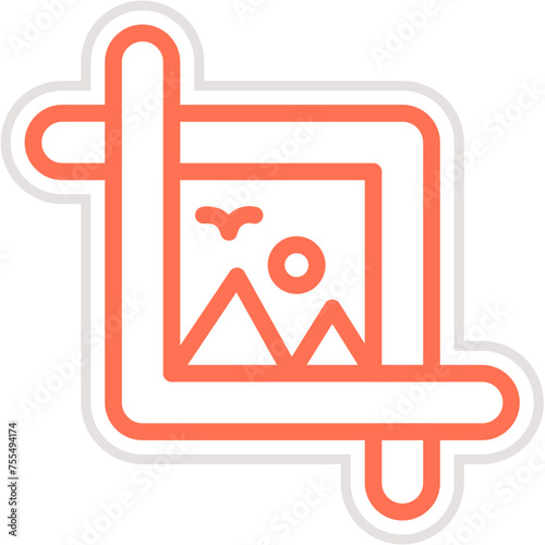 Crop Vector Icon Design Illustration