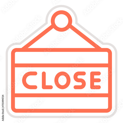 Close Sign Vector Icon Design Illustration