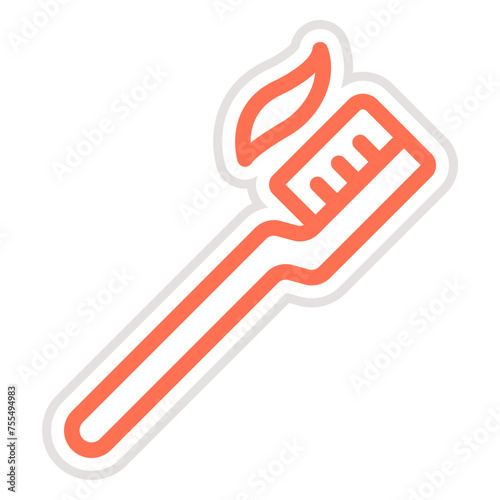 Tooth Brush Vector Icon Design Illustration