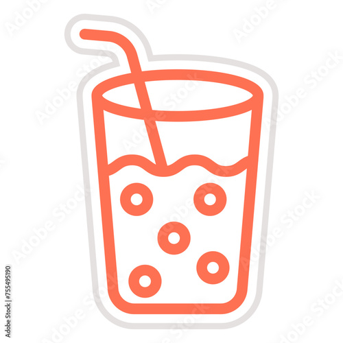 Drinking Water Vector Icon Design Illustration