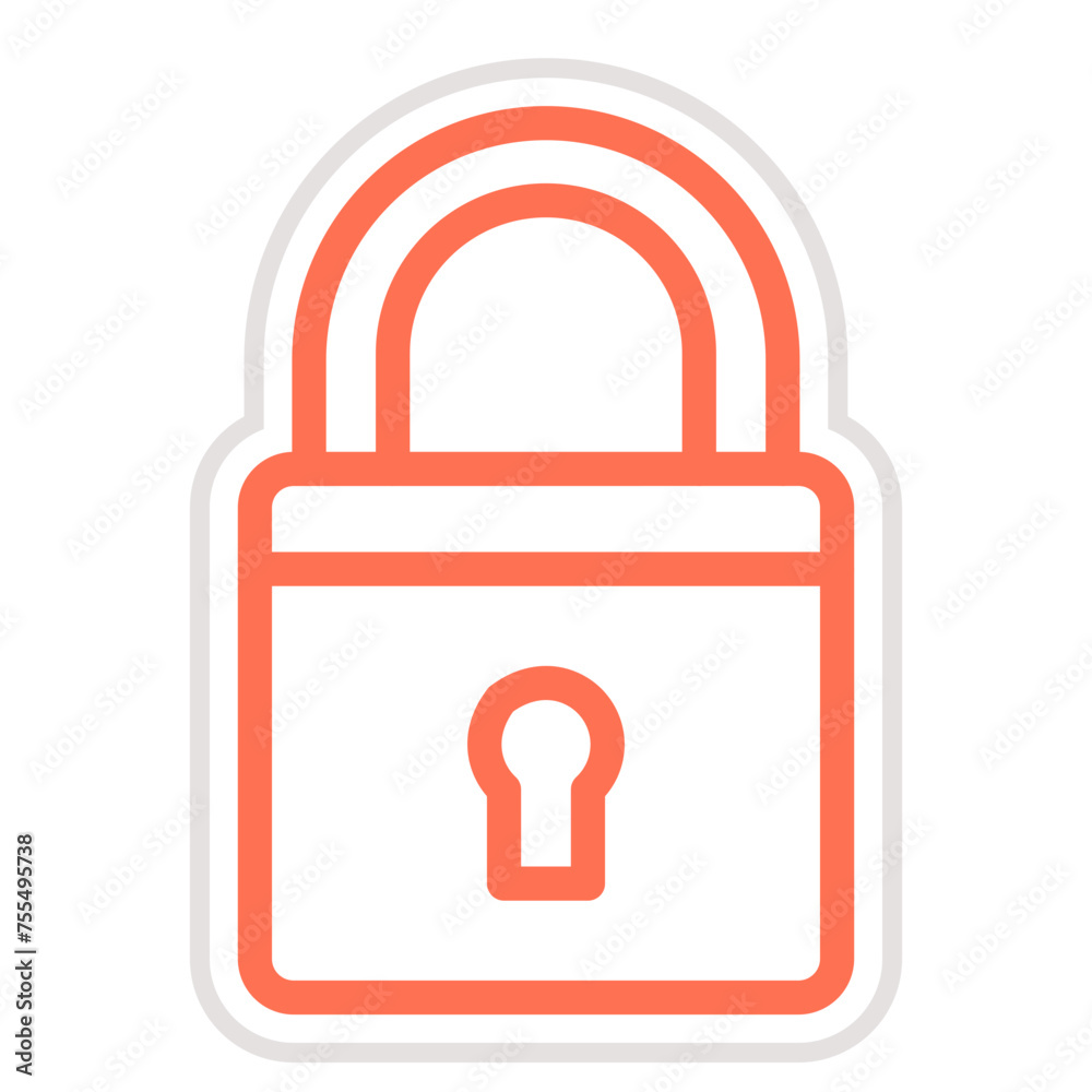 Padlock Vector Icon Design Illustration