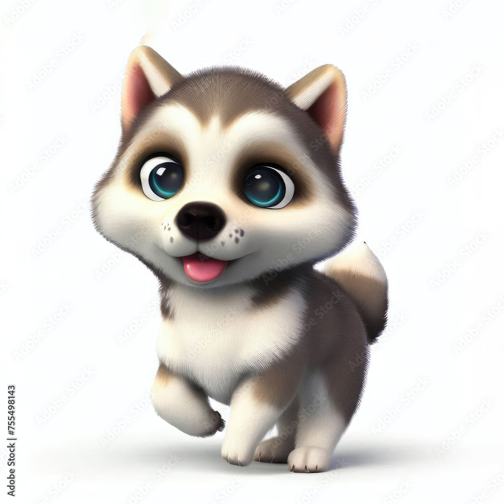 3d Siberian Husky character 3d Siberian Husky character