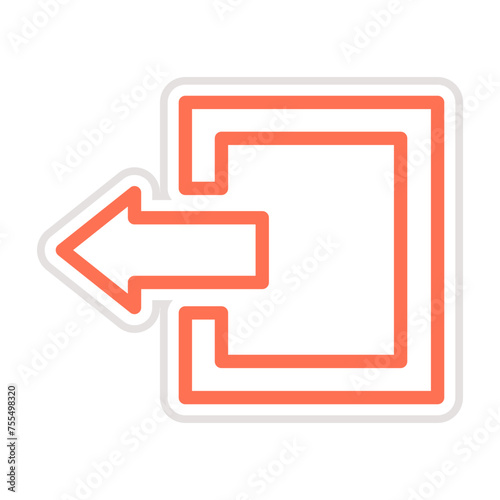 Log out Vector Icon Design Illustration